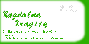 magdolna kragity business card